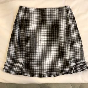 Brandy Melville Cara Black&White Gingham Skirt